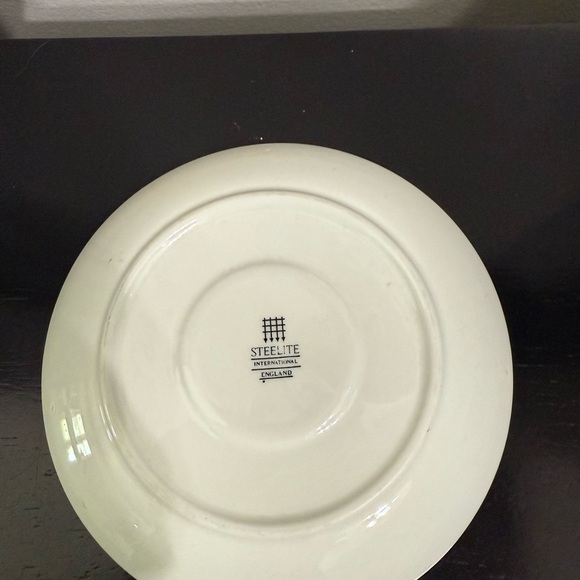 Steelite International Set of 5 Green Rim Coffee Tea Saucer - Picture 4 of 5